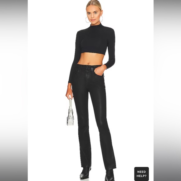 GRLFRND High Rise Slim Boot with Slit black jeans from revolve NWT - Picture 2 of 6